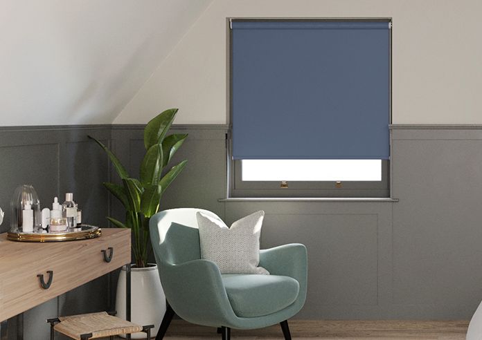 Trinity (Blackout), Prussian Blue - Roller Blind - Image 3